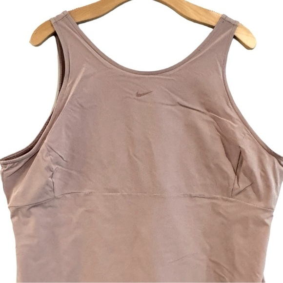 NIKE Dri-Fit Bliss Training Dress Empire Waist Sleeveless Taupe Size XXL NEW - Picture 5 of 13